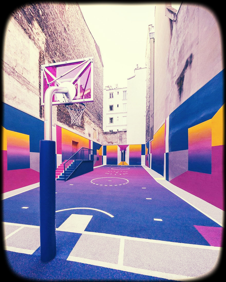 巴黎彩色路面设计