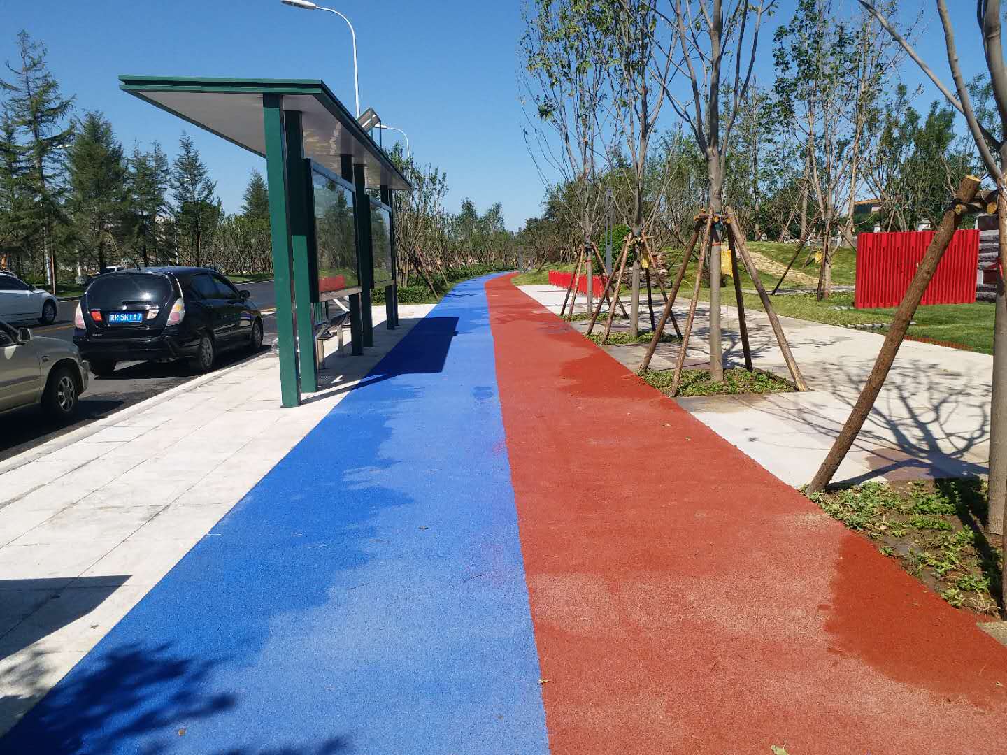 美邦彩色防滑路面之廊坊艺术大道项目